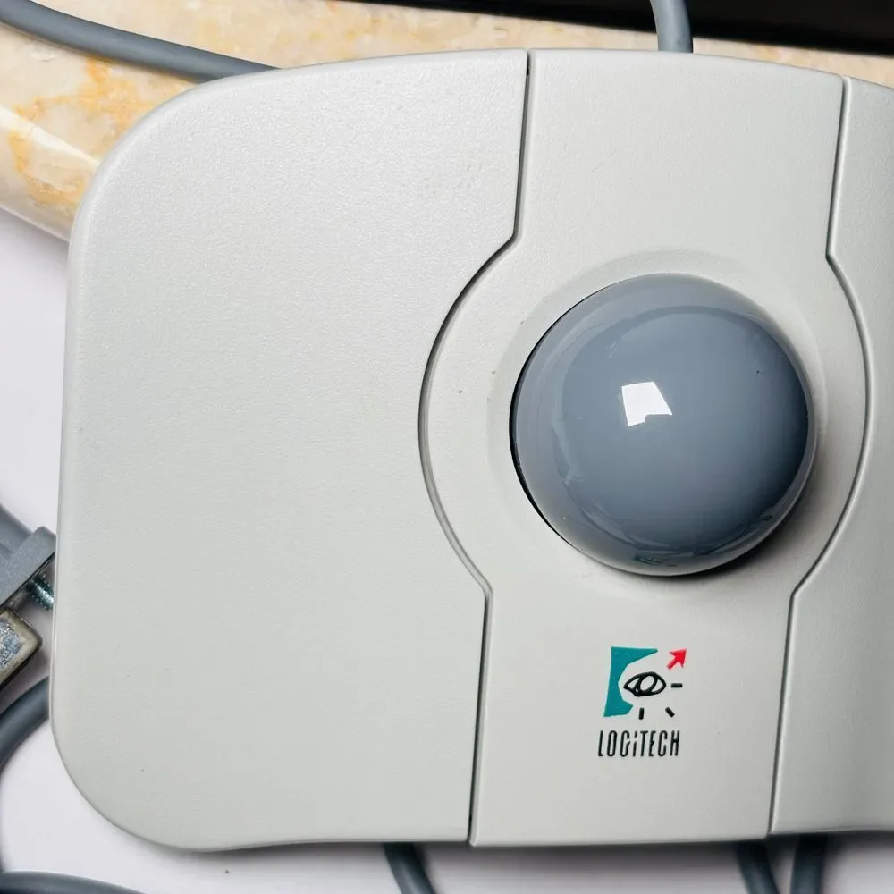 VINTAGE Logitech First Trackball‎ Mouse 1993 Rare PC